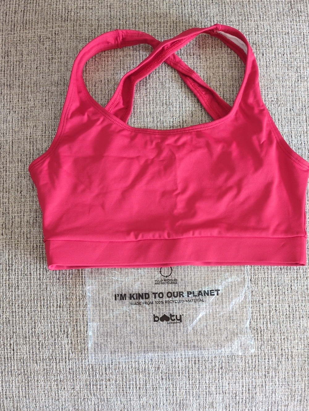 Booty By Brabants Red Cross-Back Sports Bra